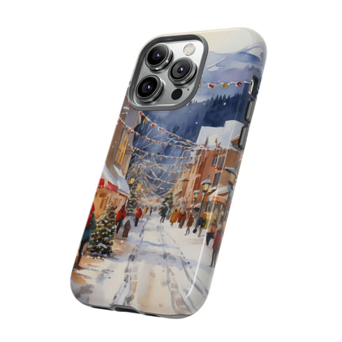Bustling Victorian Christmas Market - Impact Resistant Phone Case